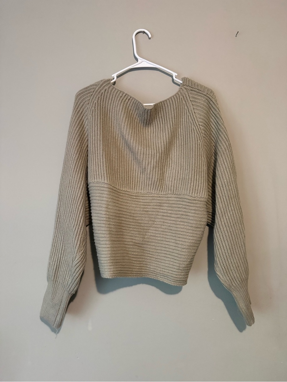 POL Ribbed Knit Wrapped Crossover Sweater - Picture 2 of 4